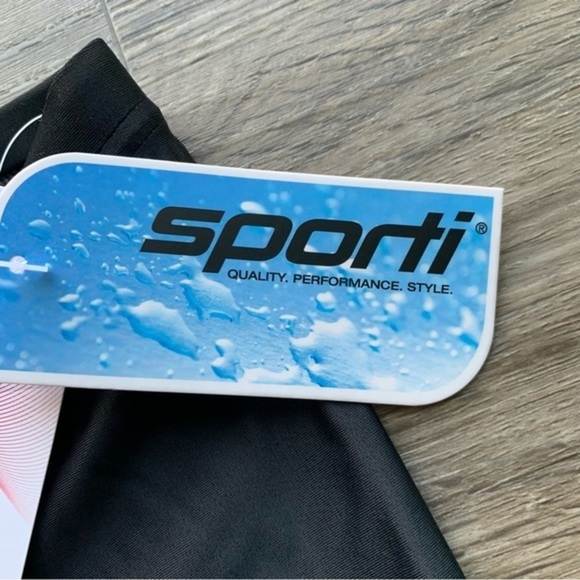 NWT Sporti Solid Compression Jammer Youth Swimsuit in Black - Picture 7 of 7